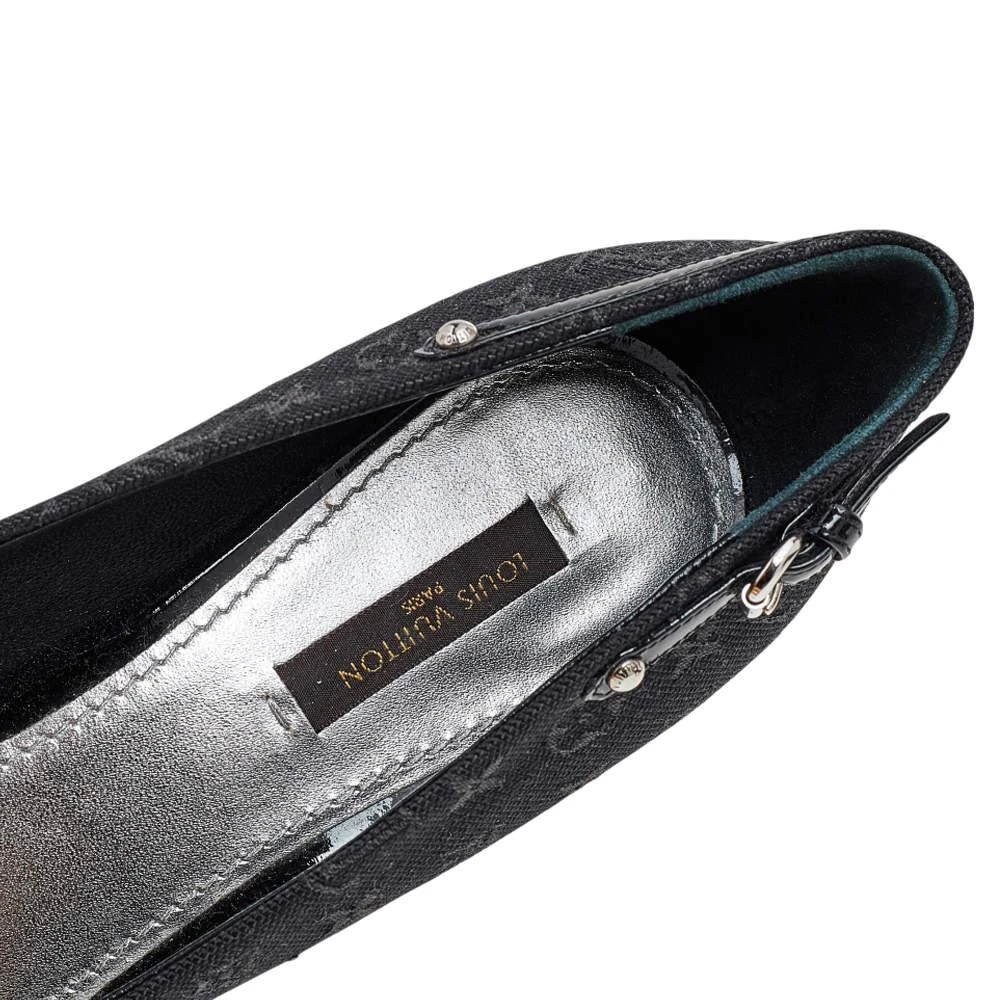 Louis Vuitton Black Monogram Mini Lin Canvas Myosotis Pumps Size 39.5 商品