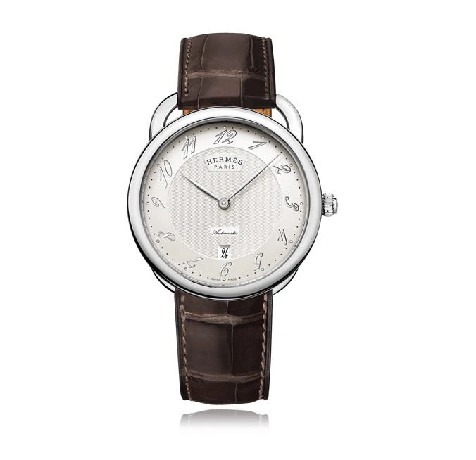 商品Hermes|Hermes Arceau Automatic Silver Dial Mens Watch 042598WW00,价格¥28792,第1张图片