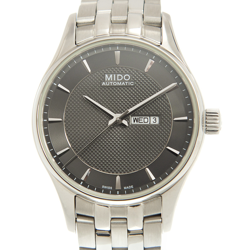 商品MIDO|MIDO 表带颜色:银色,表盘颜色:灰色男士石英表 M0012301106191,价格¥2597,第1张图片