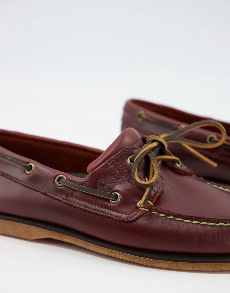 商品Timberland|Timberland Classic 2 Eye boat shoe in brown,价格¥961,第3张图片详细描述