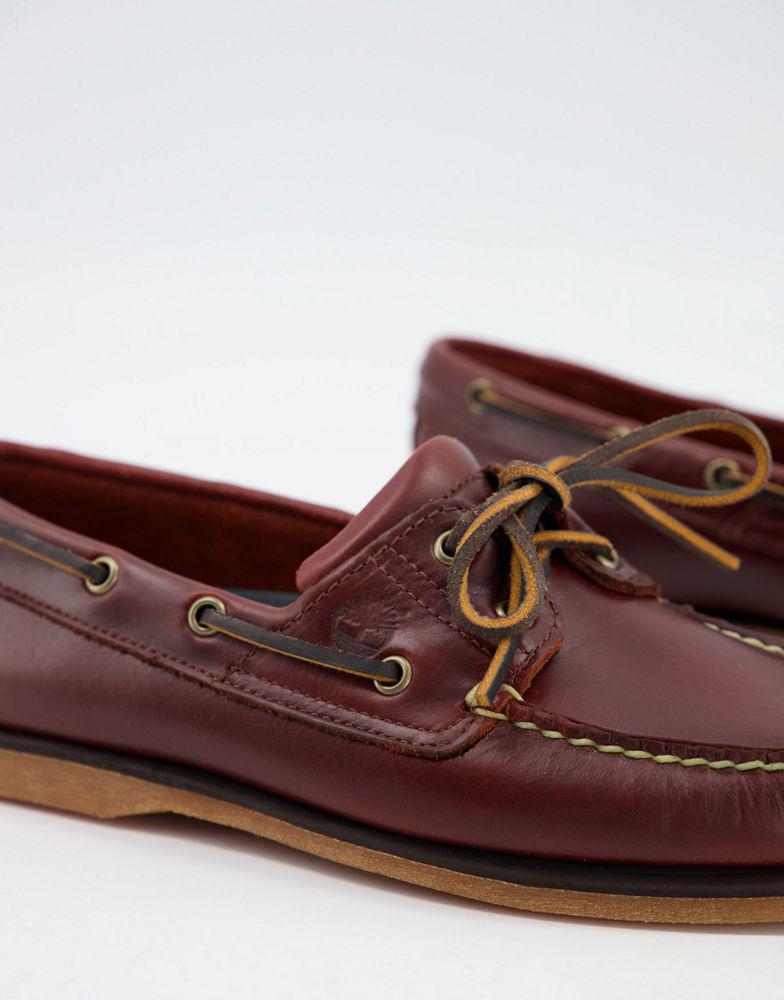 商品Timberland|Timberland Classic 2 Eye boat shoe in brown,价格¥917,第5张图片详细描述
