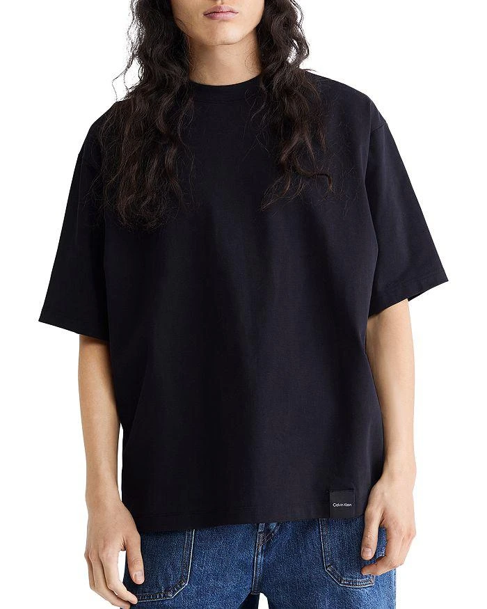 商品Calvin Klein|Standards Compact Cotton Solid Tee,价格¥435,第1张图片