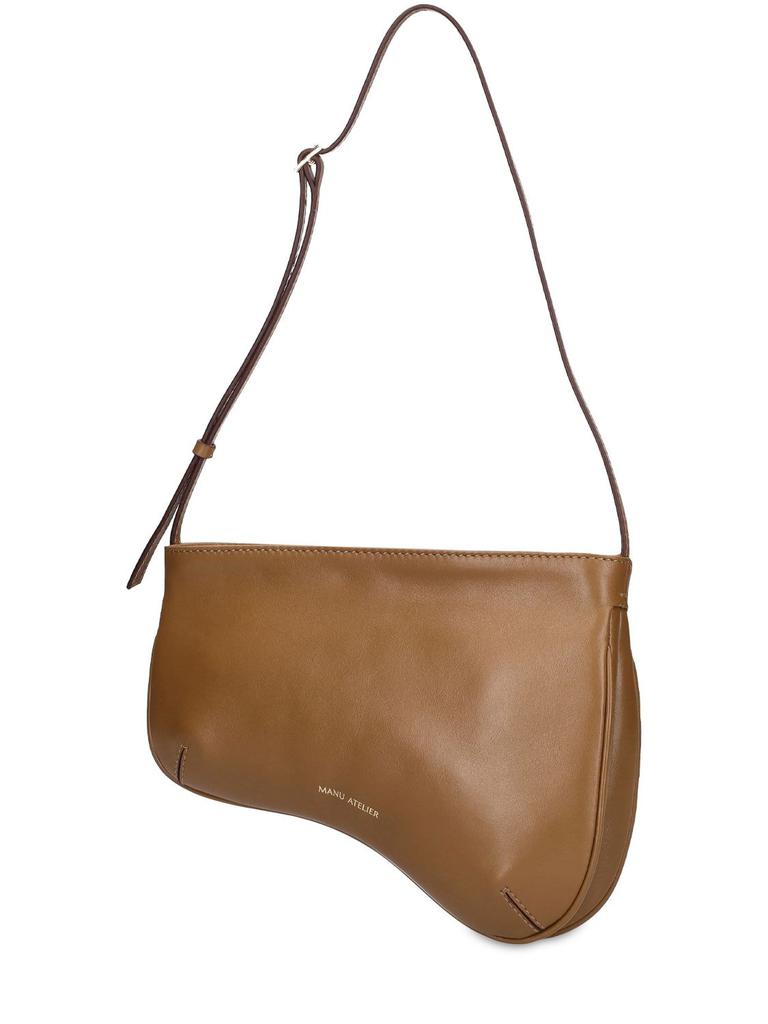 Curve Smooth Leather Shoulder Bag商品第2张图片规格展示