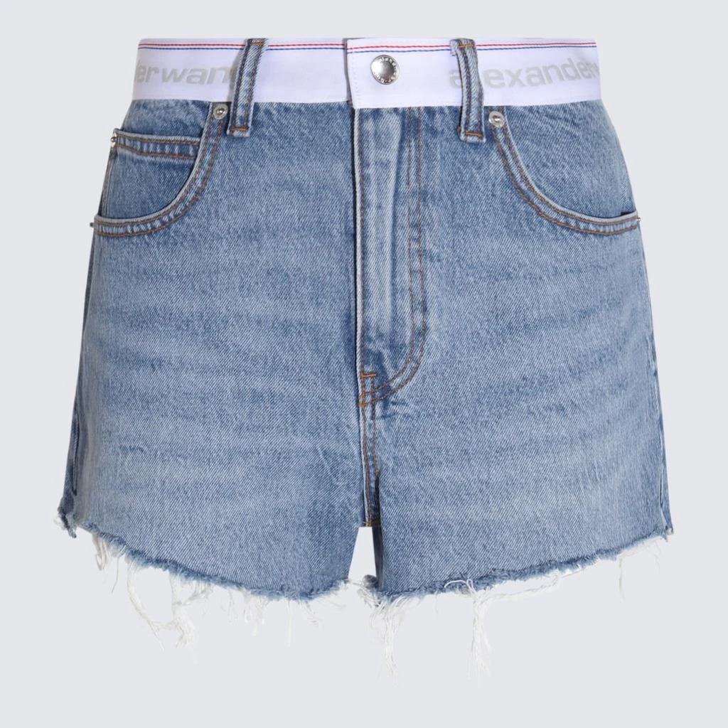 商品Alexander Wang|ALEXANDER WANG LIGHT BLUE DENIM SHORTS,价格¥2085,第1张图片