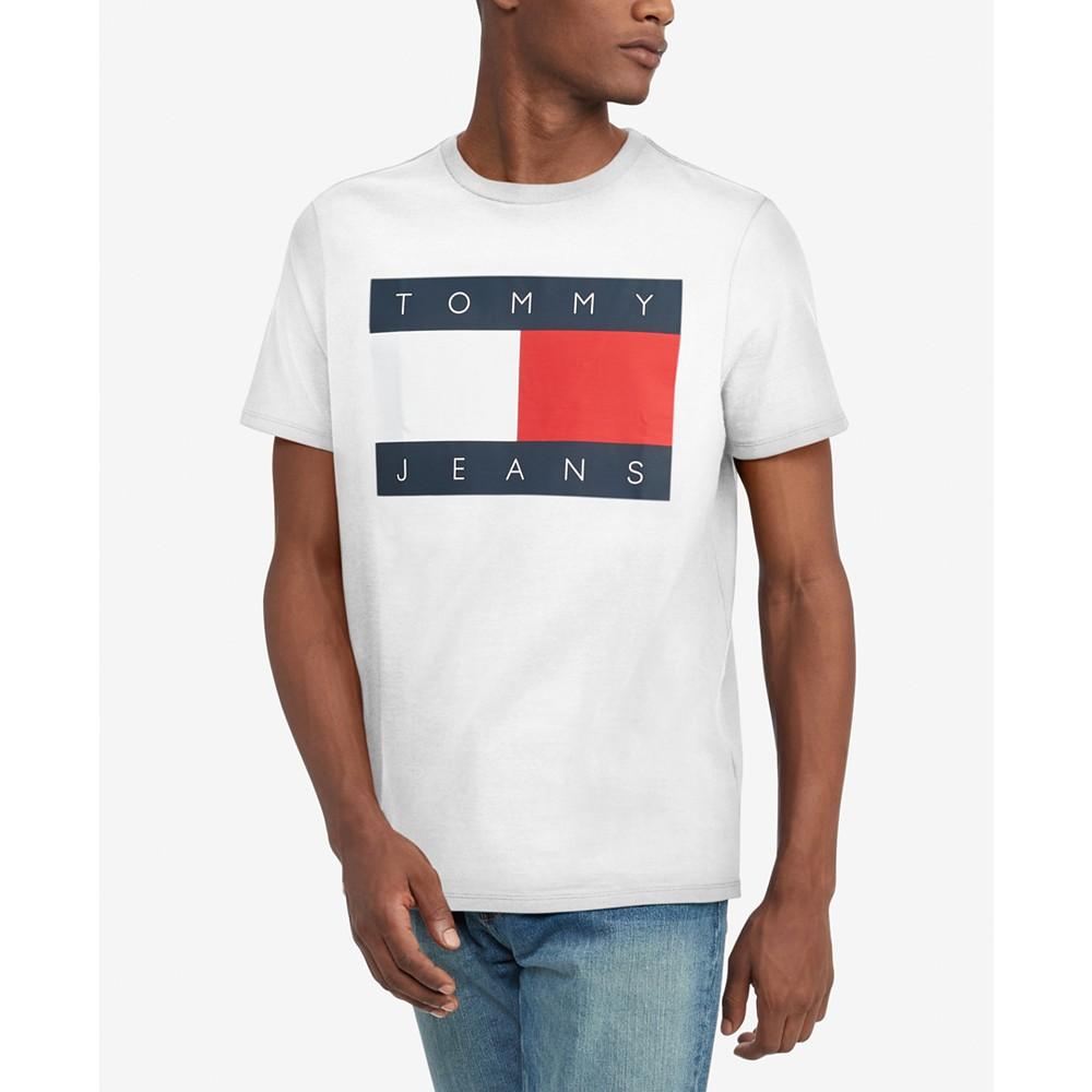 Tommy Hilfiger Men's Flag Logo T-Shirt商品第2张图片规格展示