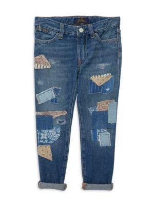商品Ralph Lauren|Little Girl's Patchwork Jeans,价格¥461,第1张图片