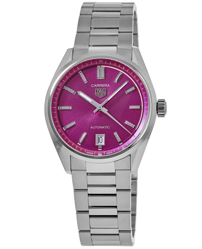 商品TAG Heuer|Tag Heuer Carrera Automatic 36mm Pink Dial Steel Women's Watch WBN2313.BA0001,价格¥19606,第1张图片