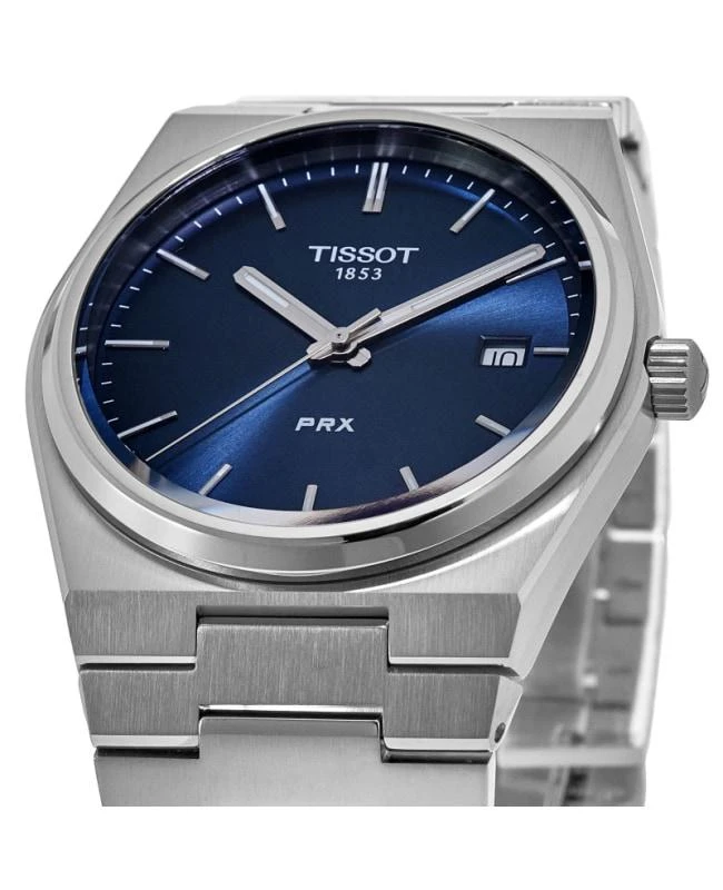 商品Tissot|Tissot PRX Quartz Blue Dial Steel Men's Watch T137.410.11.041.00,价格¥2321,第2张图片详细描述