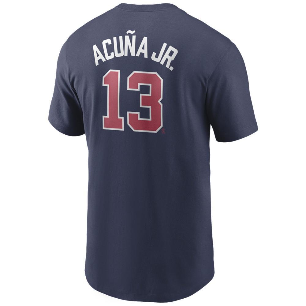 商品NIKE|Men's Ronald Acuna Atlanta Braves Name and Number Player T-Shirt,价格¥244,第1张图片