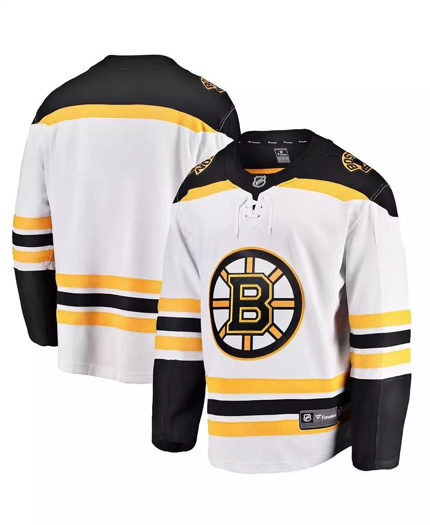 商品Fanatics|Men's White Boston Bruins Breakaway Away Jersey,价格¥1015,第1张图片