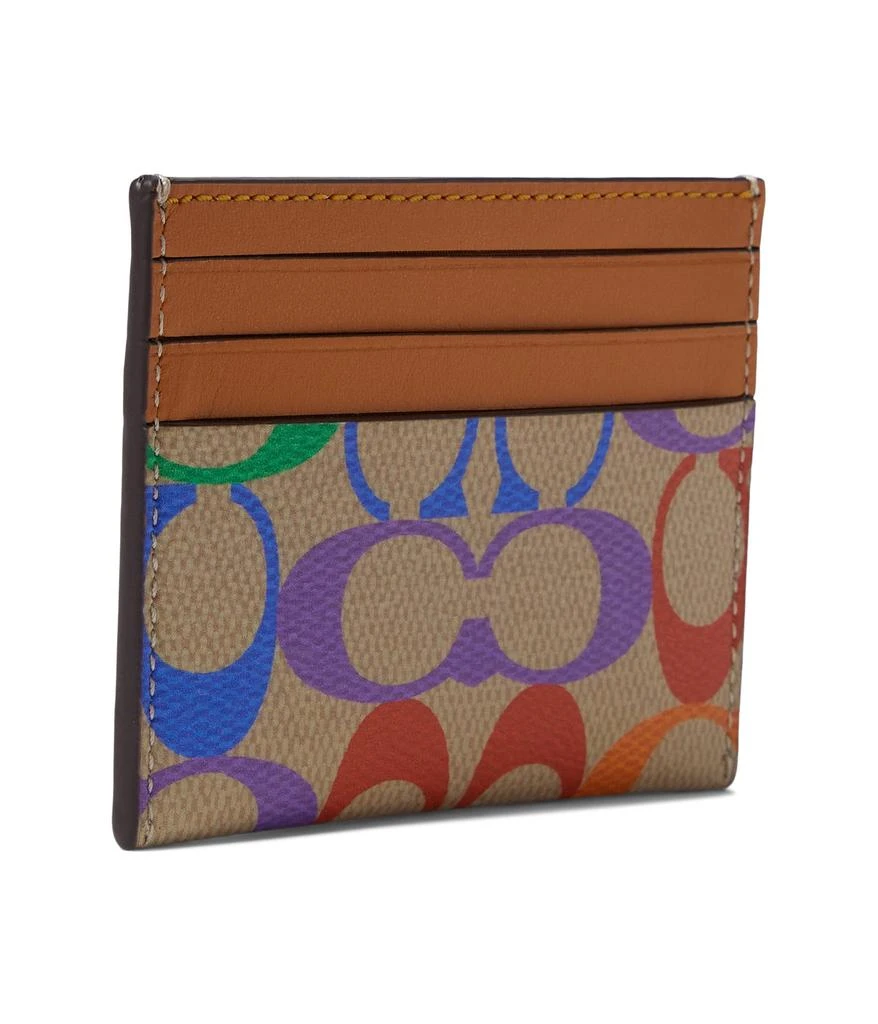 商品Coach|Flat Card Case in Signature Rainbow,价格¥719,第2张图片详细描述