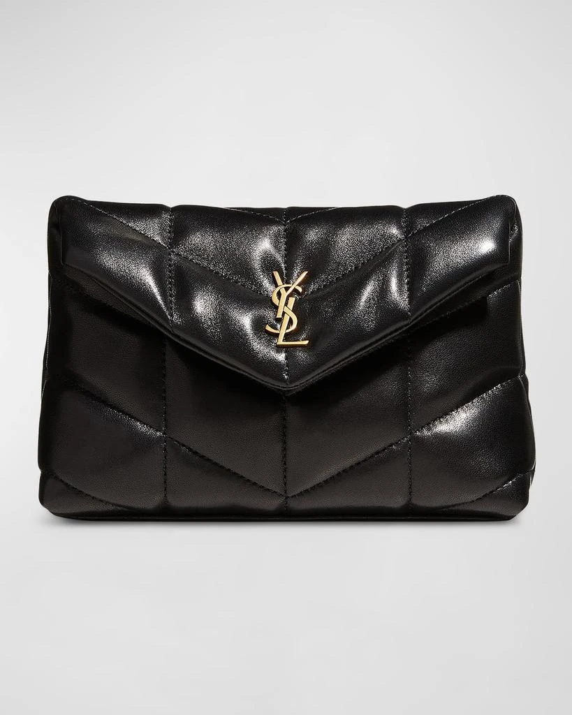 商品Yves Saint Laurent|Puffer Small YSL Quilted Pouch Clutch Bag,价格¥7473,第1张图片
