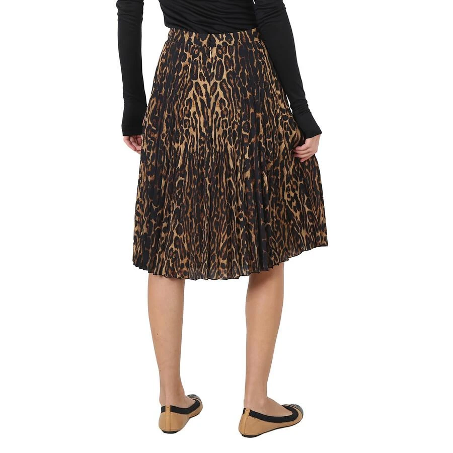 商品Burberry|Ladies Rersby Leopard Print Pleated Skirt,价格¥1392,第3张图片详细描述