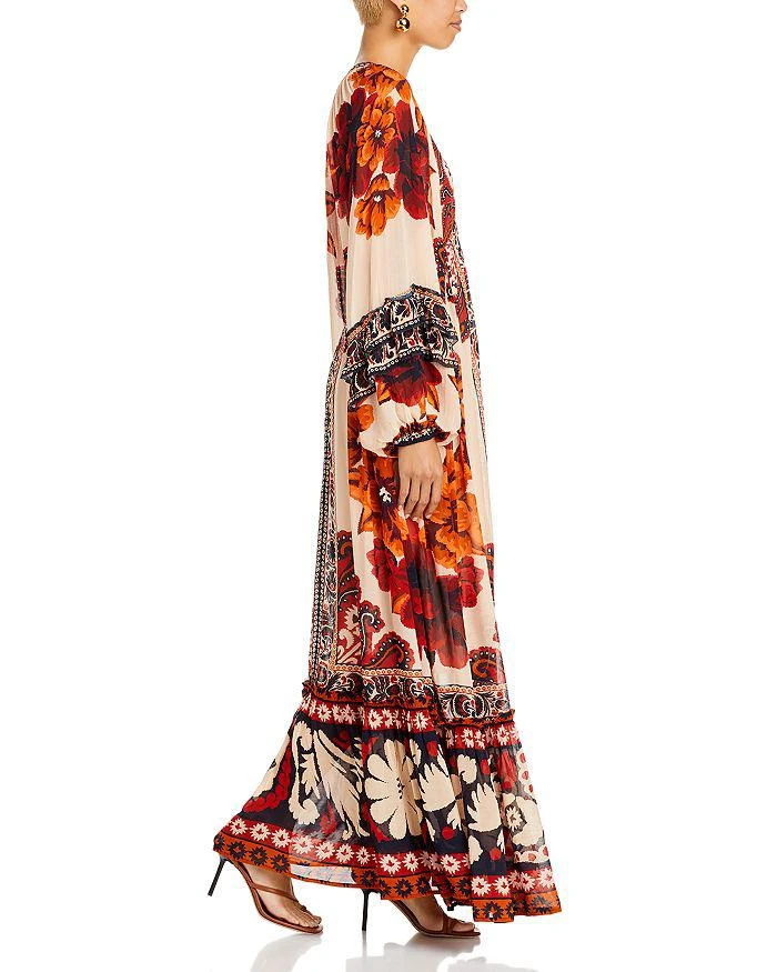 商品Farm Rio|Winter Tapestry Plunging Neck Maxi Dress,价格¥1646,第3张图片详细描述