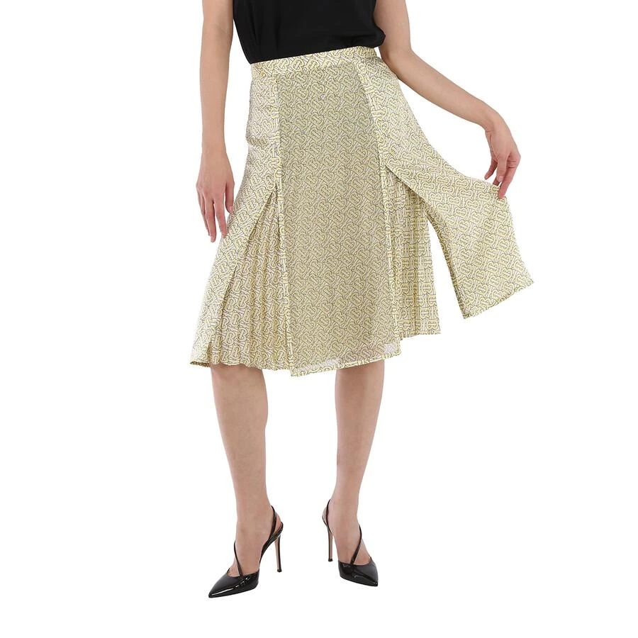 商品Burberry|Ladies Monogram Print Silk Pleated Skirt,价格¥961,第2张图片详细描述