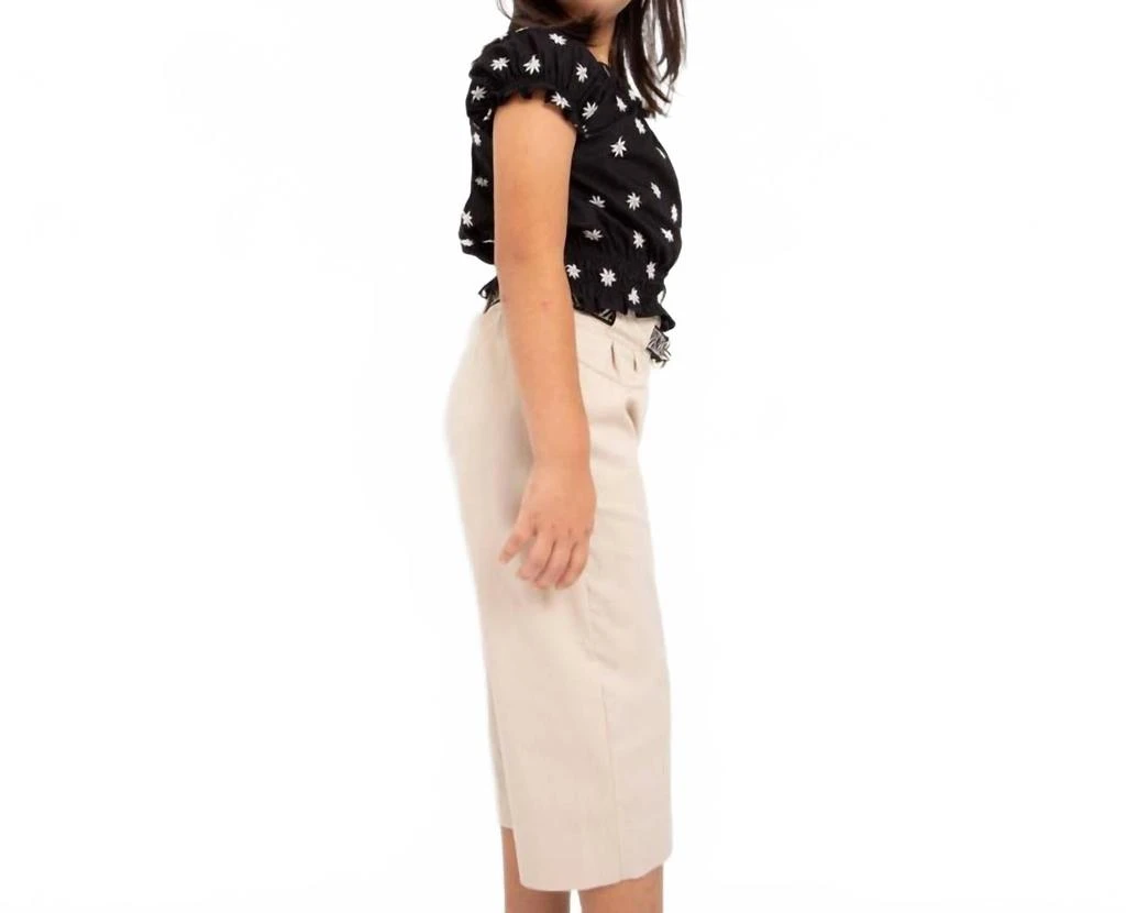 商品Mayoral|Cropped Pants & Belt Set In Almond,价格¥384,第5张图片详细描述
