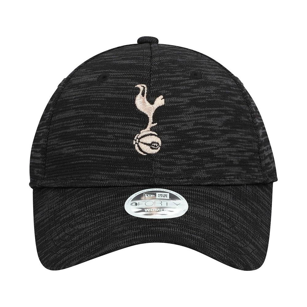 Women's Black Tottenham Hotspur Shiny Tech 9FORTY Adjustable Hat商品第3张图片规格展示
