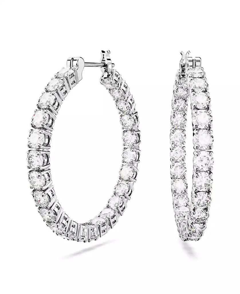 商品Swarovski|Crystal Round Cut Matrix Hoop Earrings,价格¥967,第1张图片