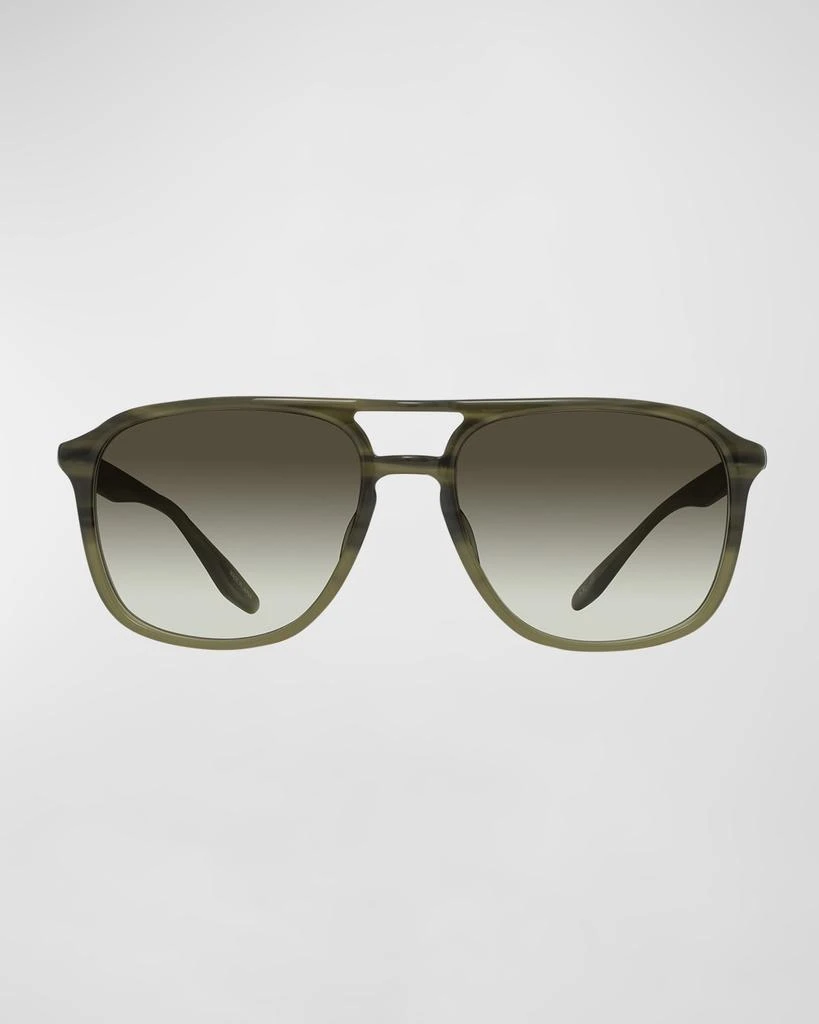 商品Barton Perreira|Men's Gyalis Plastic Rectangle Sunglasses,价格¥4051,第3张图片详细描述