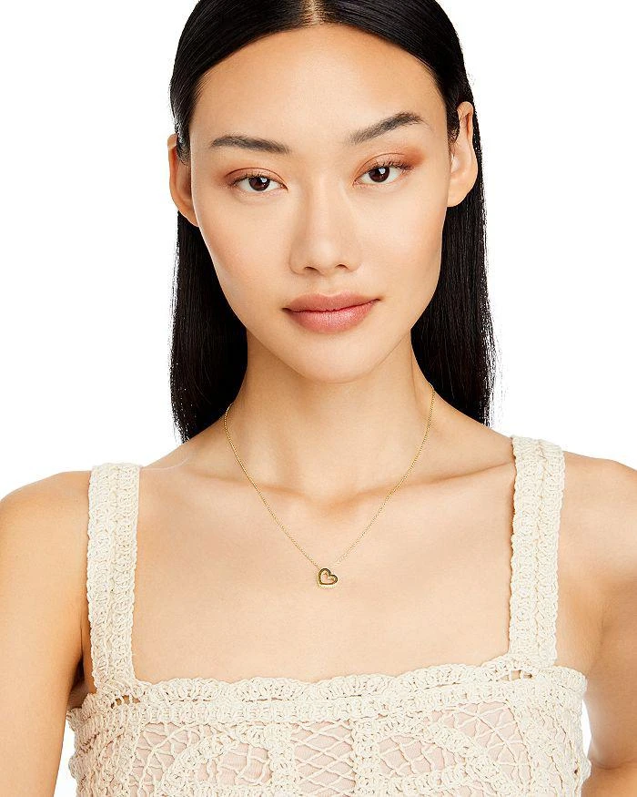 商品Bloomingdale's|Open Heart Pendant Necklace in 14K Yellow Gold, 18" - Exclusive,价格¥5206,第2张图片详细描述