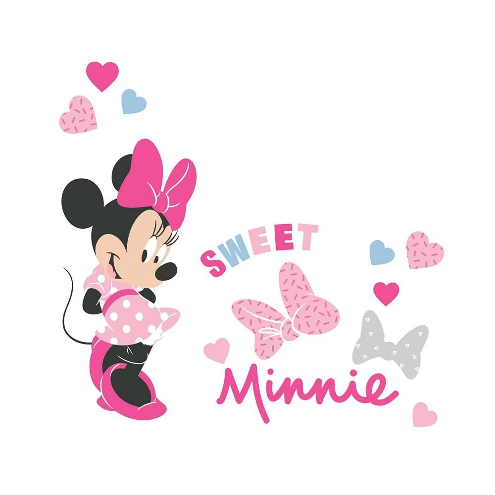 商品Lambs & Ivy|Disney Baby Minnie Mouse Love Wall Decals/Stickers with Hearts/Bows,价格¥142,第1张图片