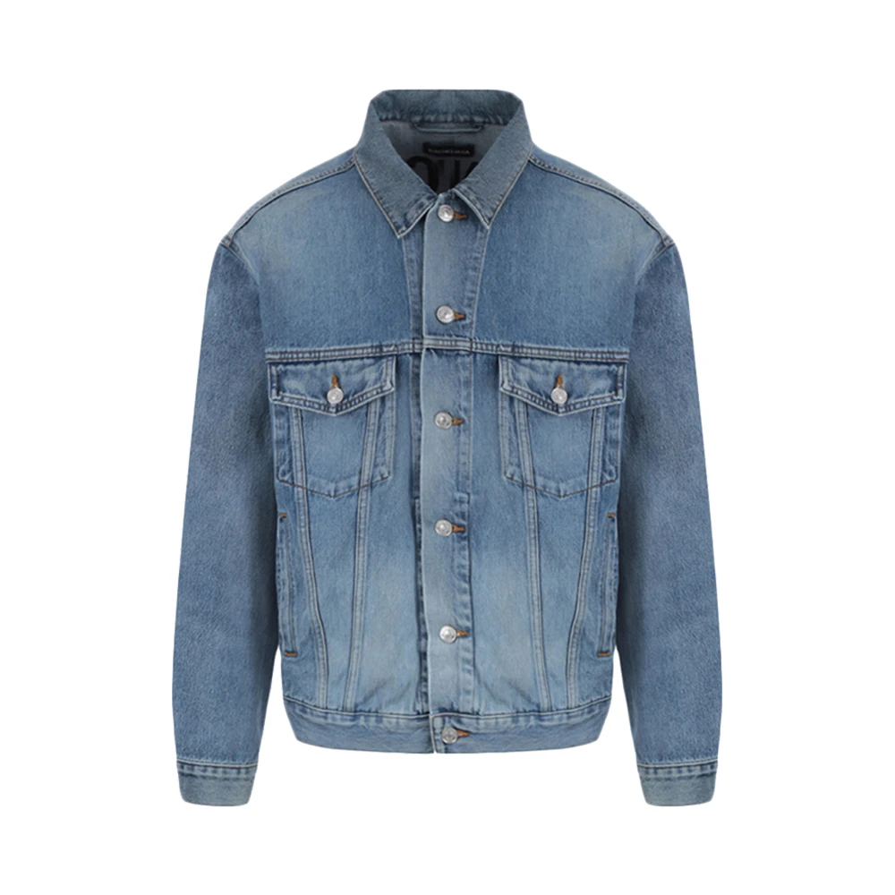商品[国内直发] Balenciaga|Balenciaga 巴黎世家 男士深蓝牛仔上衣 557351-TDW14-4065,价格¥8246,第1张图片
