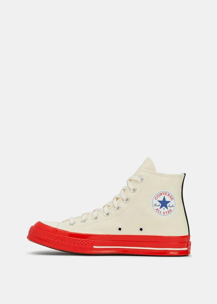 商品Comme des Garcons|COMME DES GARCONS PLAY Off-White & Red Converse Chuck 70 Sneakers,价格¥574,第2张图片详细描述