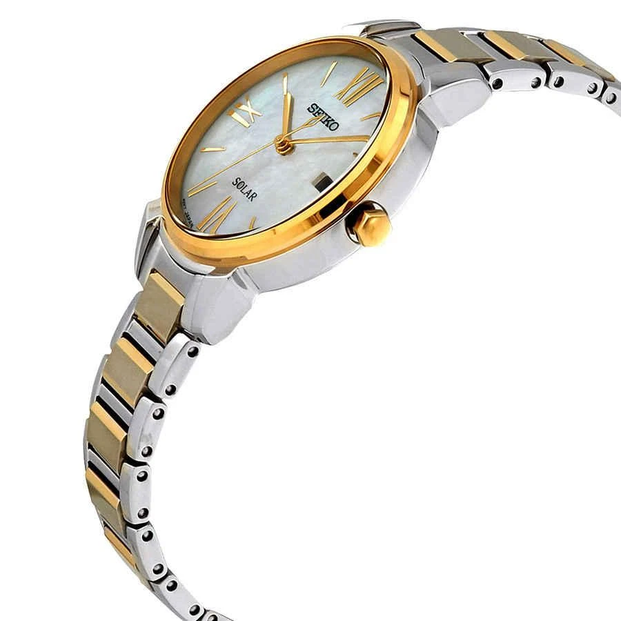 商品Seiko|Solar White Mother of Pearl Dial Two-tone Ladies Watch SUT324,价格¥1622,第2张图片详细描述