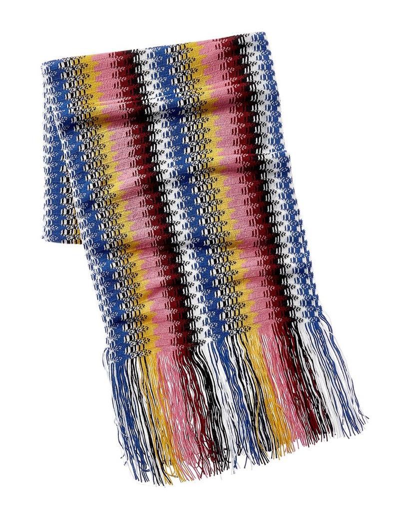 Missoni Wool-Blend Scarf, Red商品第2张图片规格展示