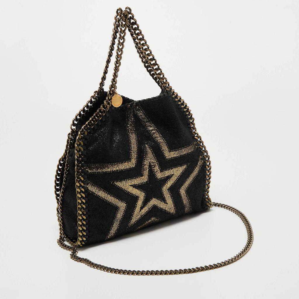 Stella McCartney Black Faux Leather Mini Falabella Tote商品第3张图片规格展示