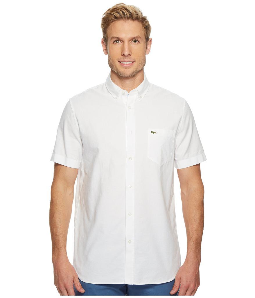 商品Lacoste| Lacoste牛津纽扣领 短袖衬衫,价格¥331,第1张图片