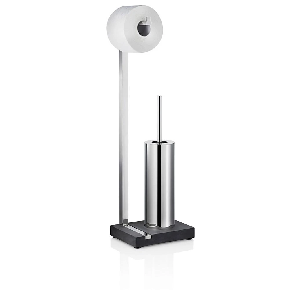 商品blomus|Toilet Butler With Tall Brush Holder - Holds 1 Roll Polished,价格¥2116,第1张图片