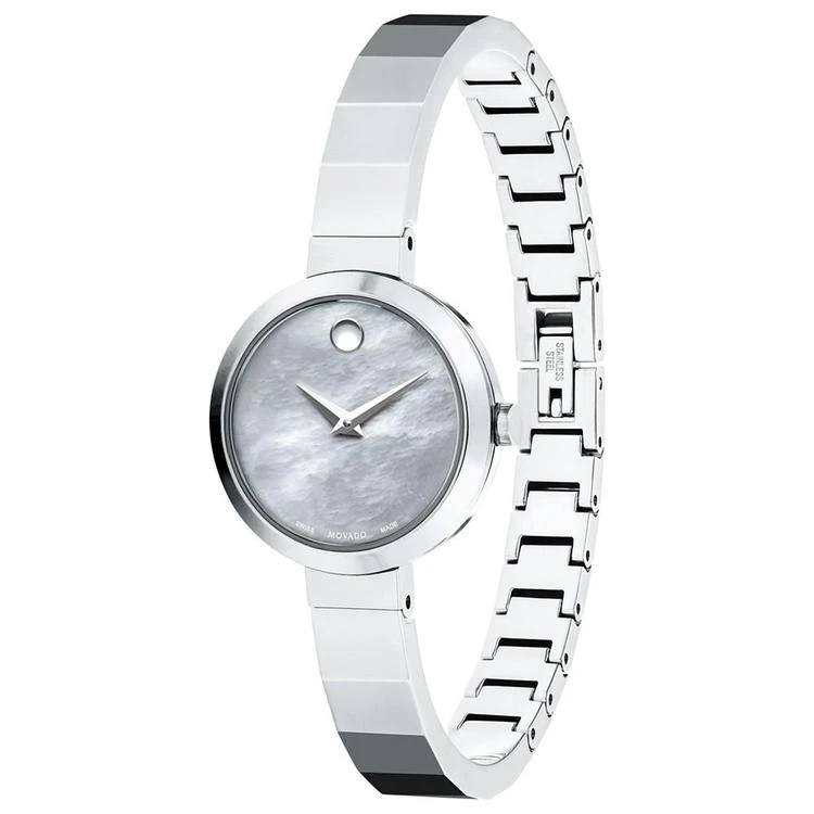 商品Movado|Women's Swiss Novella Stainless Steel Bangle Bracelet Watch 24mm 0607110,价格¥3744,第2张图片详细描述