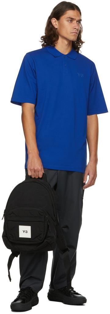 商品Y-3|Blue Piqué Logo Classic Polo,价格¥307,第6张图片详细描述