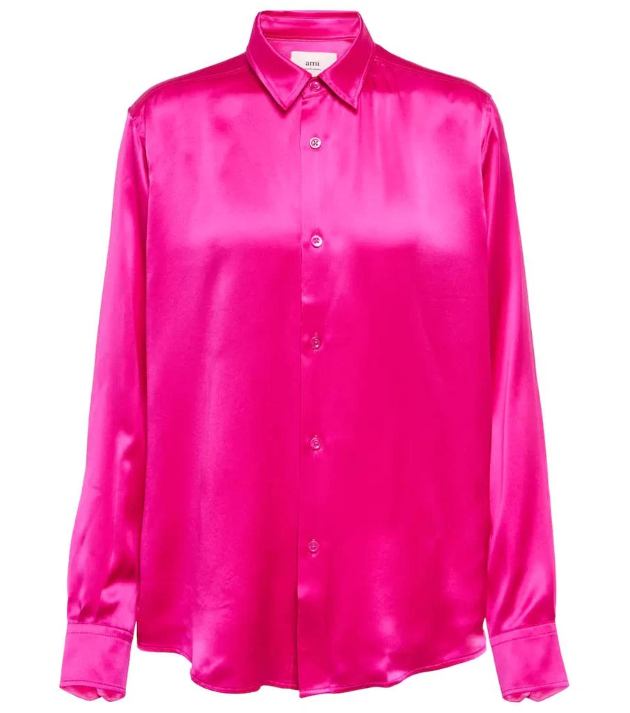 商品AMI|Silk crêpe blouse,价格¥2278,第1张图片