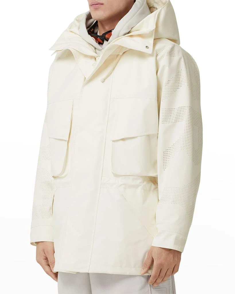 商品Burberry|Men's Parkhurst Perforated-Logo Parka,价格¥5246,第4张图片详细描述