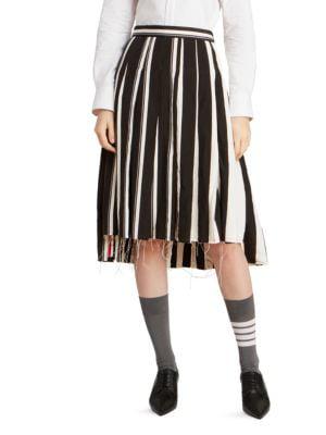 Drop-Back Pleated Skirt商品第1张图片规格展示