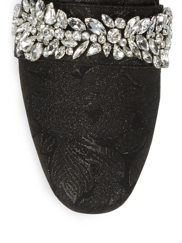 商品Badgley Mischka|Kana Embellished Textile Mules,价格¥395,第3张图片详细描述