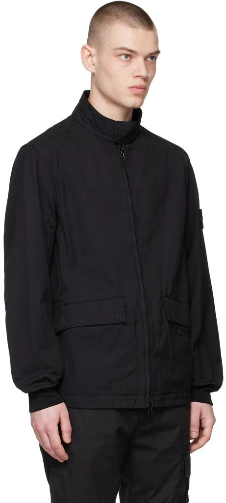 商品Stone Island|Black Garment-Dyed Batavia Jacket,价格¥3839,第2张图片详细描述