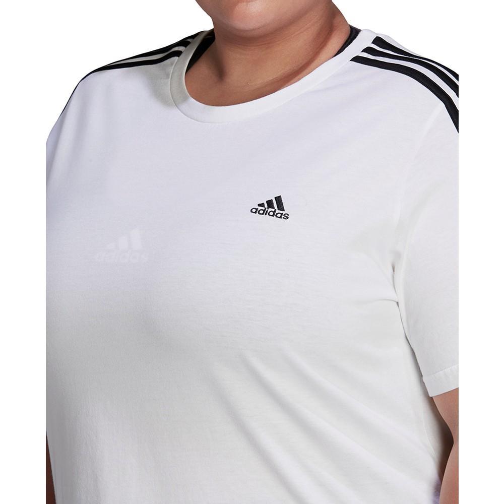 商品Adidas|Plus Size Essentials Slim 3-Stripes T-Shirt,价格¥209,第5张图片详细描述