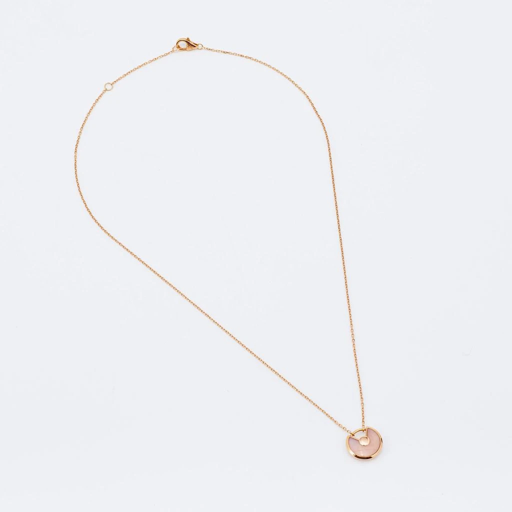 商品[二手商品] Cartier|Cartier Amulette De Cartier Pink Opal Diamond 18k Rose Gold XS Model Necklace ,价格¥11623,第3张图片详细描述