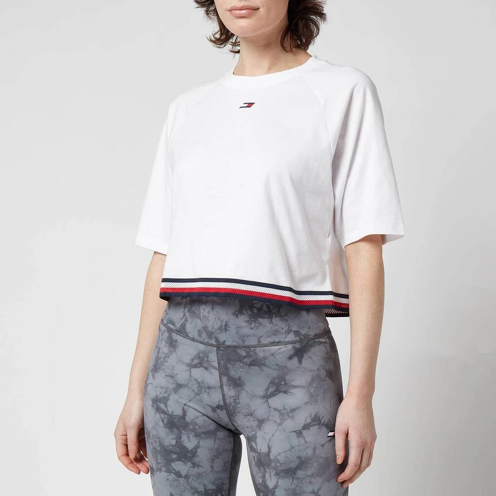 商品Tommy Hilfiger|Tommy Sport Women's Relaxed Crew Neck T-Shirt - Th Optic White,价格¥154,第1张图片