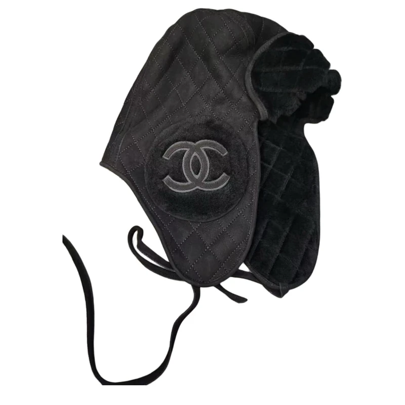 商品[国内直发] Chanel|chanel 香奈儿 简约经典 双C标识 黑色帽子 女款,价格¥16177,第1张图片