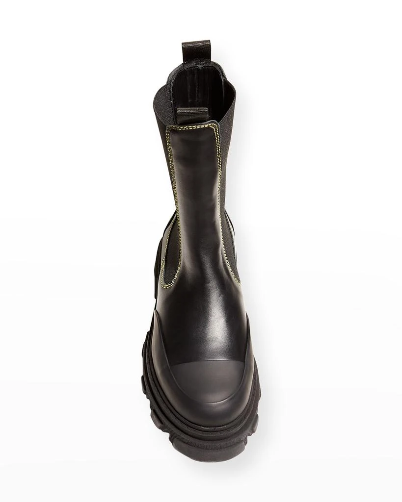 商品Ganni|55mm Leather Mid Chelsea Boots,价格¥2068,第5张图片详细描述
