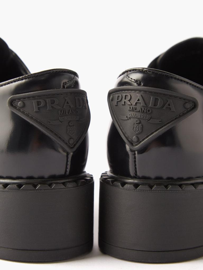 Triangle-logo leather Derby shoes商品第6张图片规格展示