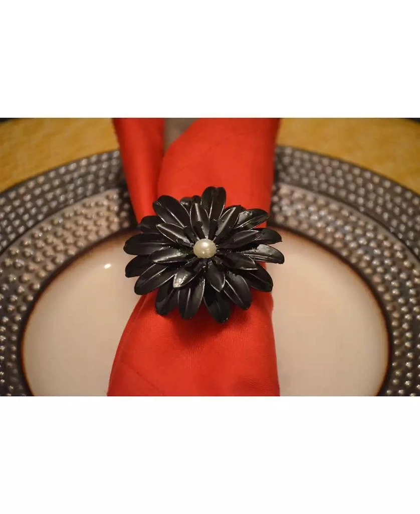 商品Vibhsa|Black Pearl Flower Napkin Ring,价格¥342,第2张图片详细描述