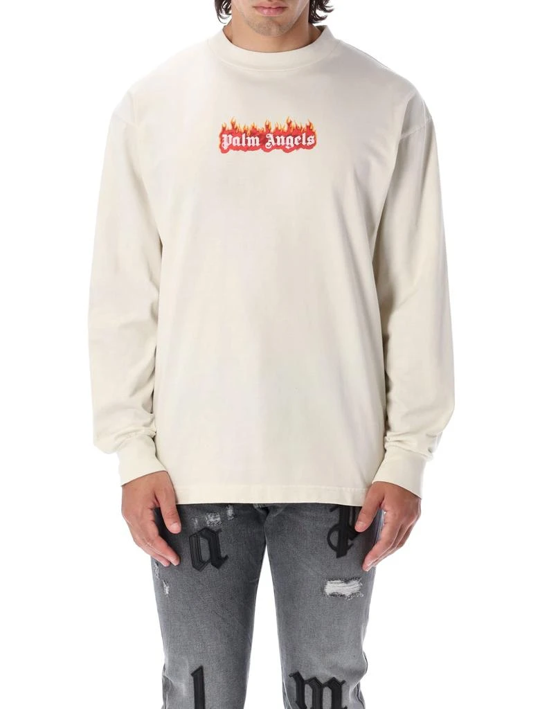 商品Palm Angels|Palm Angels Burning Logo Classic L/s Tee,价格¥2379,第1张图片