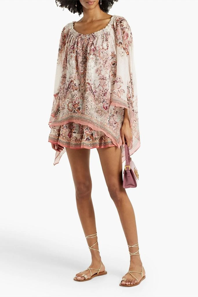 商品Camilla|Crystal-embellished printed cotton and silk-blend mini skirt,价格¥1847,第2张图片详细描述