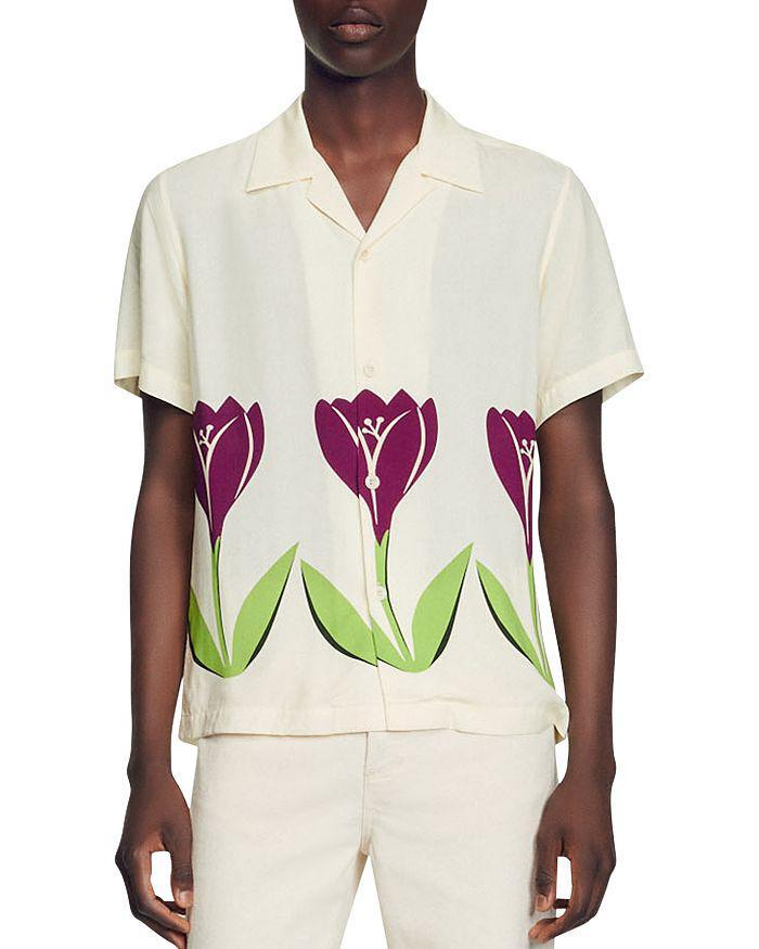 商品Sandro|Tulip Print Shirt,价格¥1444,第3张图片详细描述