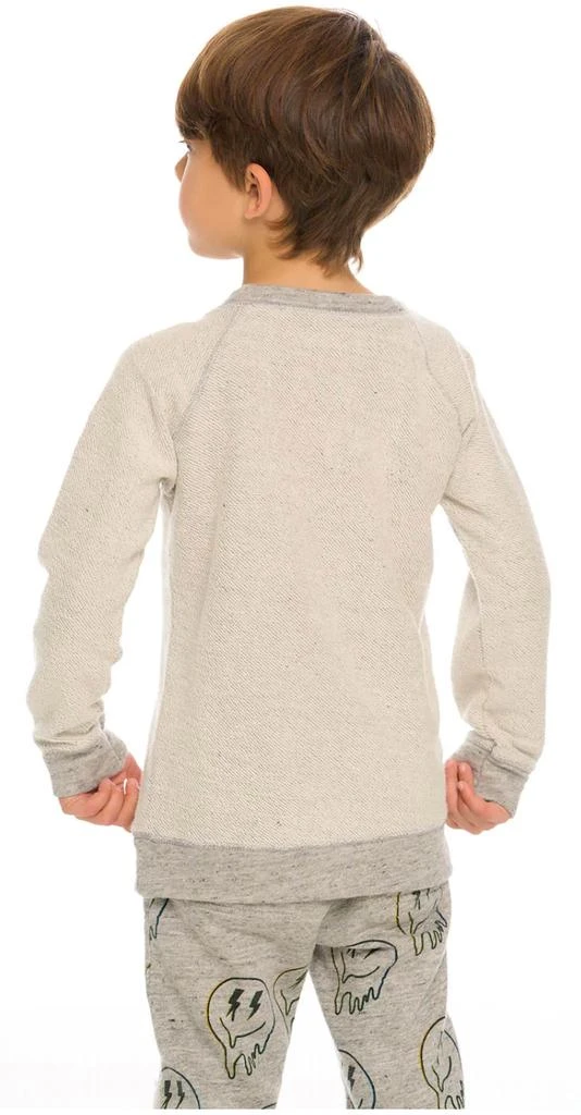 商品Chaser|Boys Drippy Smile Sweatshirt in Heather Grey,价格¥388,第3张图片详细描述